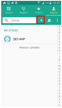 Seleziona piu per aggiungere un contatto