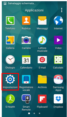 Seleziona Impostazioni