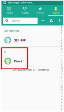 In automatico i contatti selezionati verrano
