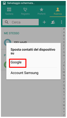 Seleziona Google