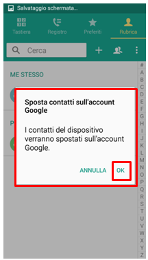 premi su ok