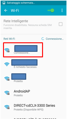 Il telefono ricevera un indirizzo IP e si colleghera alla rete