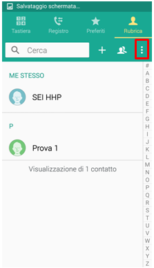 Per sincronizzare i contatti salvati sul Dispositivo con il tuo account Google