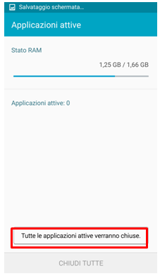 quindi premi sempre il tasto indietro per chiudere le app dopo lutilizzo