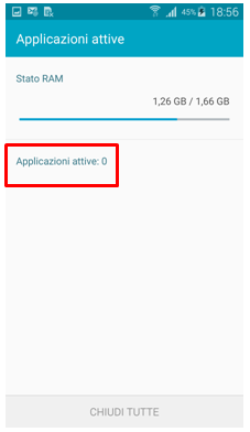 Chiudendo le applicazioni attive le prestazioni del tuo telefono miglioreranno