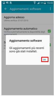 Se non sono disponibili, comparirà il messaggio Gli aggiornamenti più recenti sono già stati installati