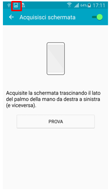 attivata la funzione trascinando il palmo della mano potrai fare uno screenshot