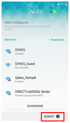 procedere con la configurazione