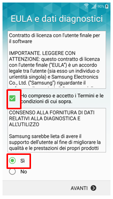 Ho compreso e accettoi termini e la condizione di cui sopra