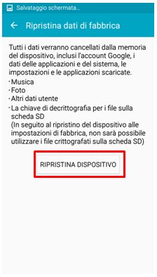 Ripristina Dispositivo