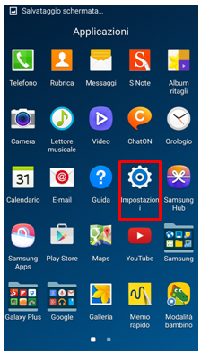 Seleziona Impostazioni