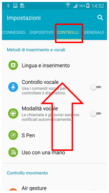 Seleziona controlli