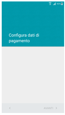 Configura dati di pagamento