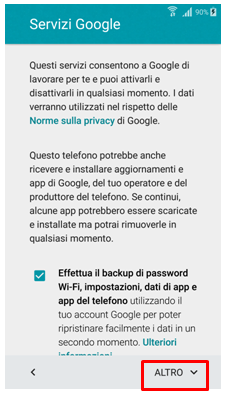In questo esempio non inseriamo i dati per i pagamenti online e procediamo con la configurazione