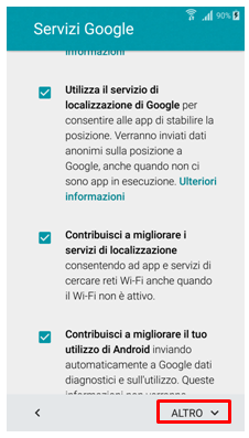 Se il tuo account ha un backup automatico sul server