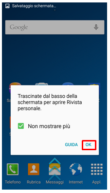 Non mostrare più ok