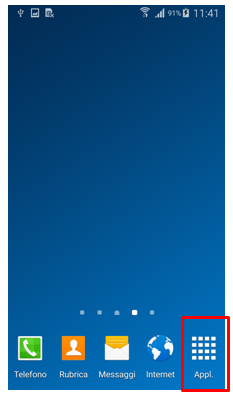 seleziona Applicazioni
