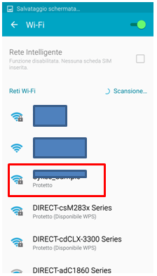 Seleziona la rete di casa