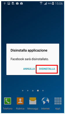Disinstalla