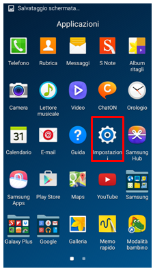 Seleziona Impostazioni