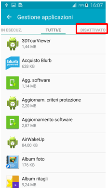 vai su Disattivato