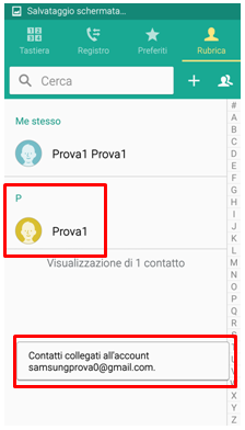 In automatico i contatti verrano sincronizzati al tuo account Google