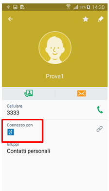 In automatico i contatti verrano sincronizzati al tuo account Google