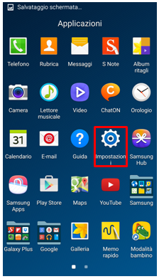 Seleziona Impostazioni
