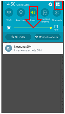 Trascina la tendina in alto