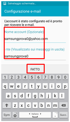 Assegna il Nome account ed il Nome utente