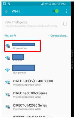 Il telefono riceverà un indirizzo IP e si collegherà