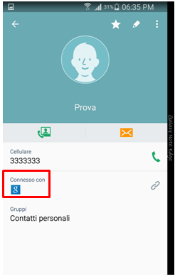 In automatico i contatti verrano importati sul tuo account Google