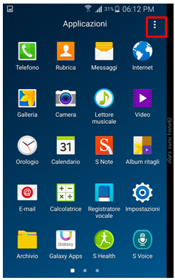 Seleziona i 3 puntini nella parte destra