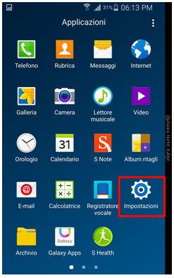 Seleziona Impostazioni