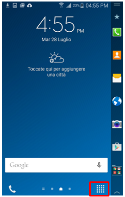 Schermo Applicazioni Galaxy Note Edge