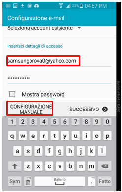 Configurazione manuale