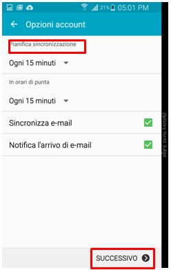 potrai personalizzare le impostazioni di sincronizzazione del tuo Account andando in Opzioni account