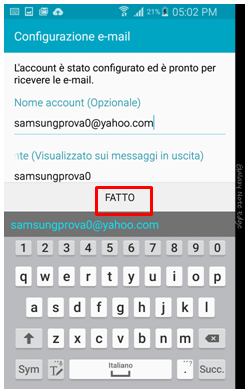 Assegna il Nome account ed il Nome utent