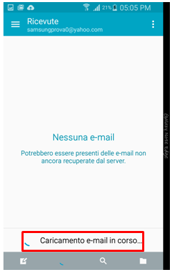 Caricamento e-mail in corse
