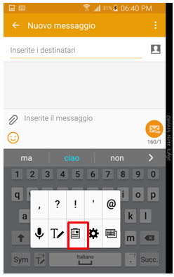 incollare quanto copiato