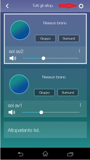 premere Impostazioni e sotto Servizi
