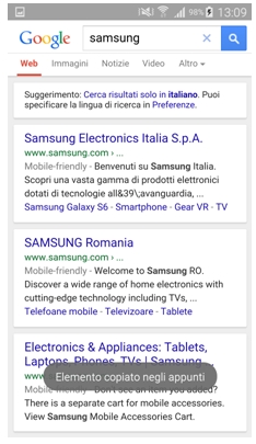 Il testo/la foto vengono salvate negli appunti della tastiera Samsung