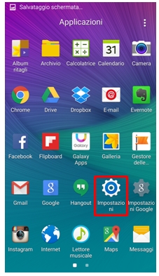 Seleziona Impostazioni