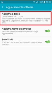 poi Aggiorna adesso