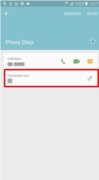 contatti dal dispositivo