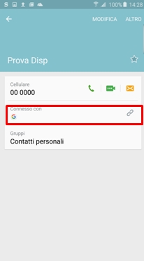 In questo modo i contatti dal dispositivo passeranno sul Account Google
