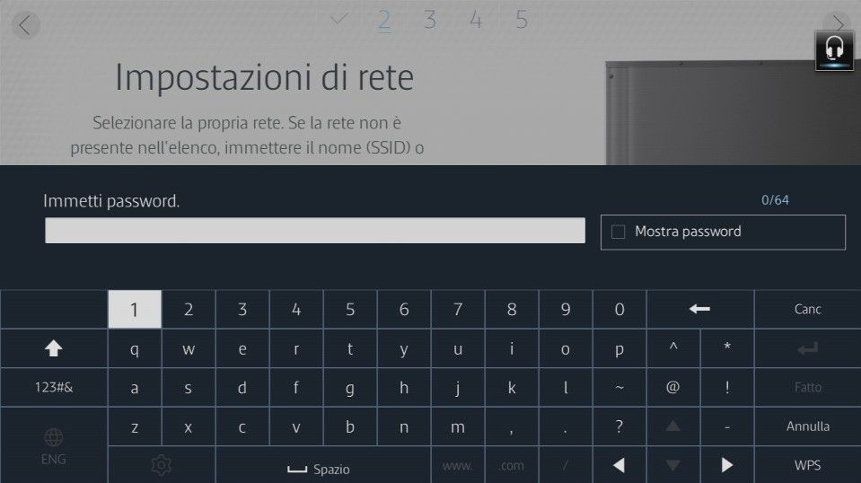 Immetti password