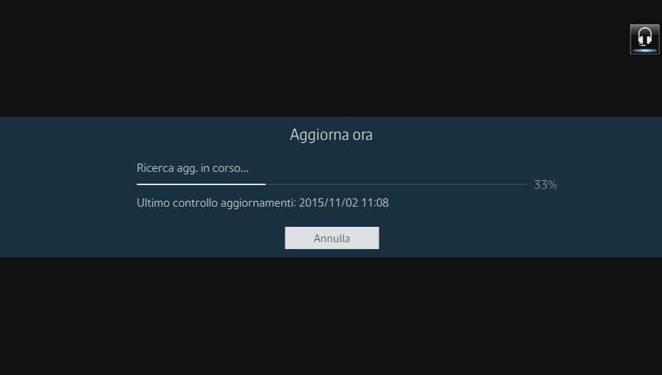 Opzione Aggiorna ora Smart TV