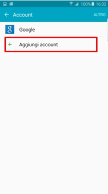 Aggiungi account
