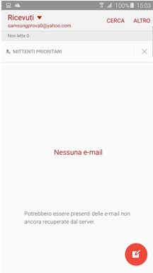 Terminato l'inserimento comparira la posta ricevuta
